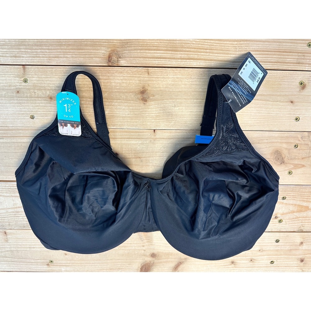 Bali Passion for Comfort Minimizer Bra Black Underwire 38DDD NWT